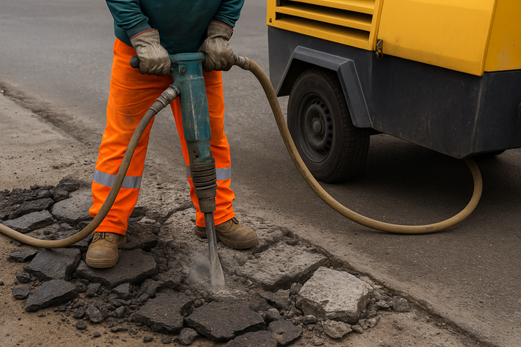 Kompresörlü Beton Kırma